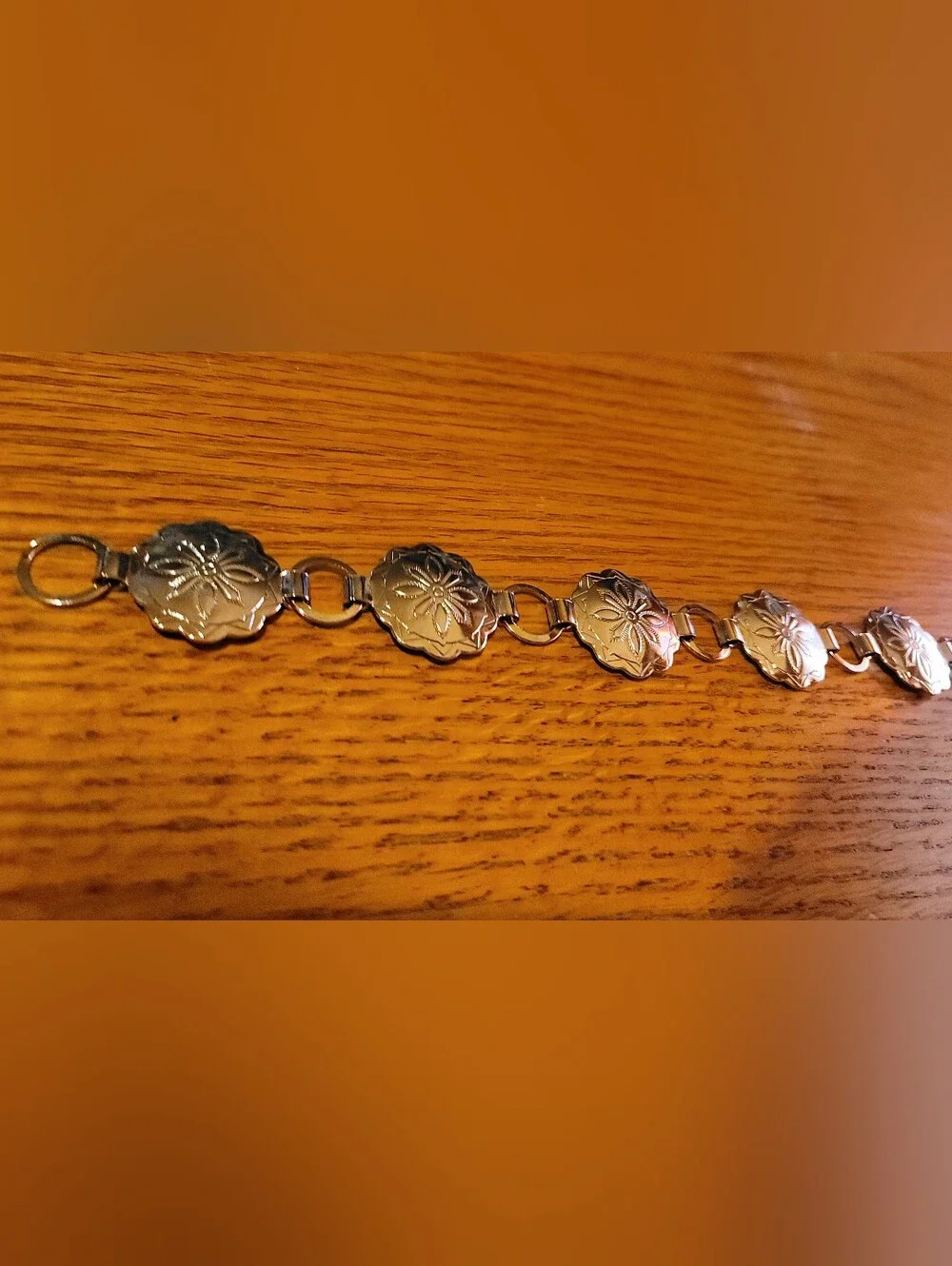 Silver Floral Concho Waist Belt